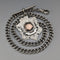 Circa 1919 British Antique Sterling Silver Albert Chain, 53g, Sterling Silver Medal Fob